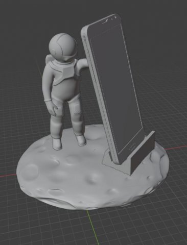 Astronaut for mobile 3D Print Model .c4d .max .obj .3ds .fbx .stl .blend 