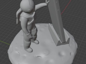 Astronaut for mobile 3D Print Model