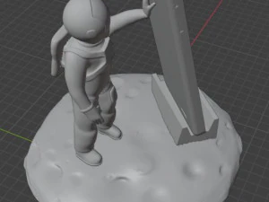 Astronaut for mobile 3D Print Model