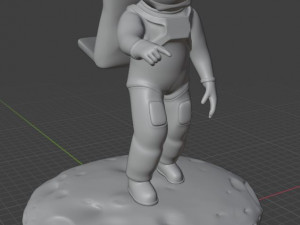 Astronaut for mobile 3D-printmodel