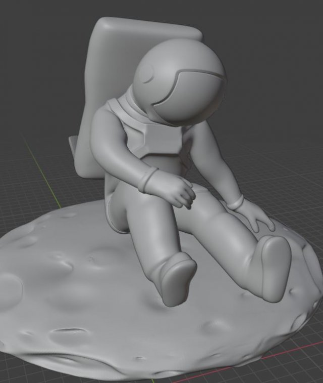 Astronaut for mobile 3Dプリントモデル .c4d .max .obj .3ds .fbx .stl .blend 