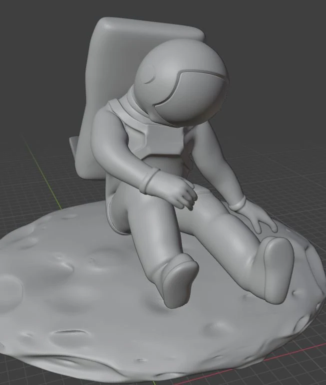 Astronaut for mobile 3D Print Model .c4d .max .obj .3ds .fbx .stl .blend 