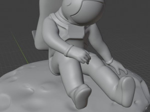 Astronaut for mobile 3D-printmodel