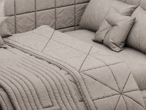 Baldwin Lounge Corner Upholstered Bed 3D-Modell