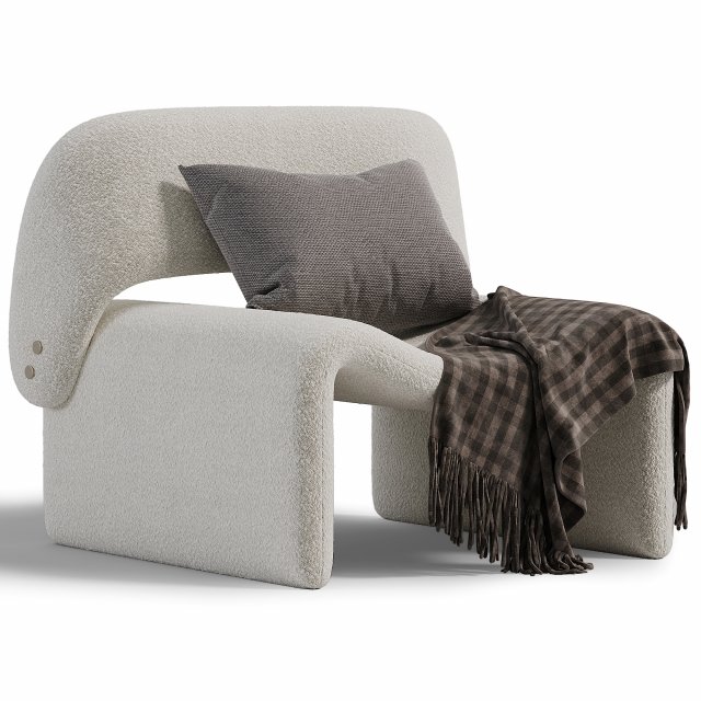 Armchair Caroline 3Dモデル .c4d .max .obj .3ds .fbx .stl .blend 