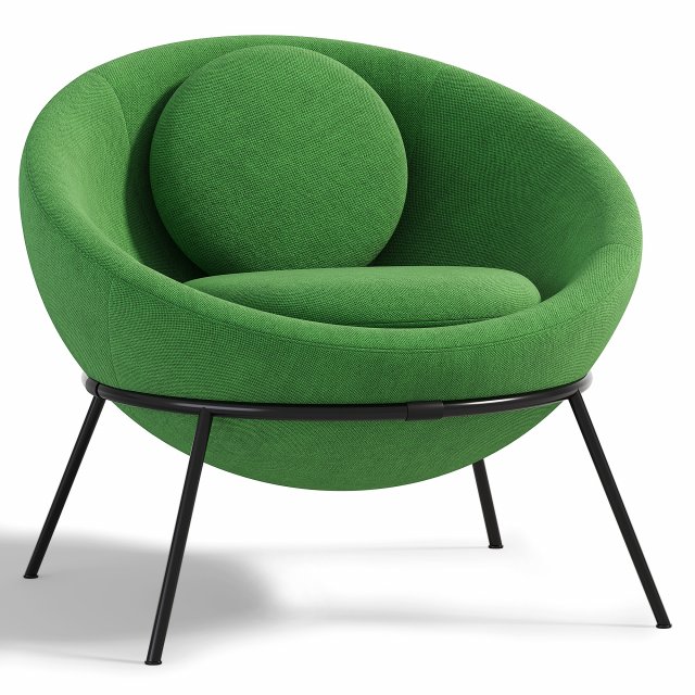 BOWL CHAIR GREEN by BARDI 3D मॉडल .c4d .max .obj .3ds .fbx .stl .blend 