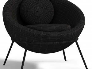 BOWL CHAIR GREEN by BARDI 3D Model