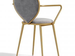 CHX Nordic Restaurant Lounge Chair 3D Model
