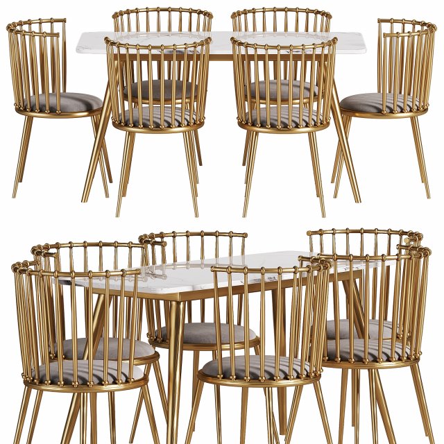 Dining table PH 61290 3D Model .c4d .max .obj .3ds .fbx .stl .blend 
