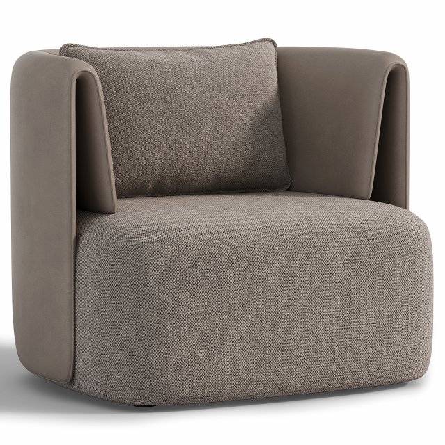 Elio Swivel Barrel Chair 3D Модель .c4d .max .obj .3ds .fbx .stl .blend 