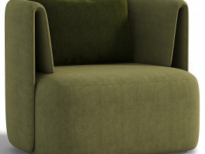 Elio Swivel Barrel Chair 3D Модель