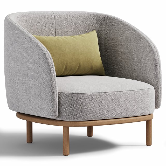 Fuuga armchair 3Dモデル .c4d .max .obj .3ds .fbx .stl .blend