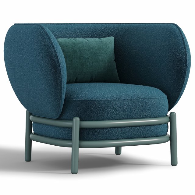 LUFTBALLON BLUE LOUNGE CHAIR 3D Модель .c4d .max .obj .3ds .fbx .stl .blend 