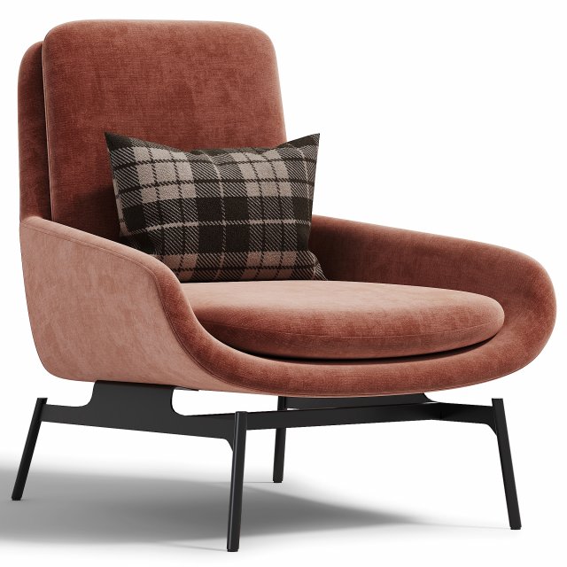 MW New Design Leisure Swivel Arm Chair 3D Model .c4d .max .obj .3ds .fbx .stl .blend 