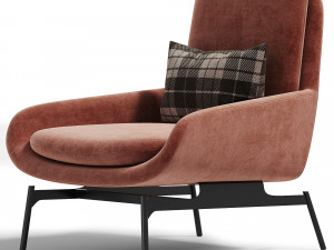MW New Design Leisure Swivel Arm Chair 3D Model