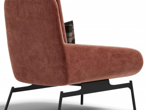 MW New Design Leisure Swivel Arm Chair 3D Model