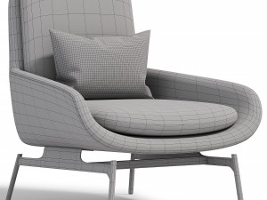 MW New Design Leisure Swivel Arm Chair 3D Model