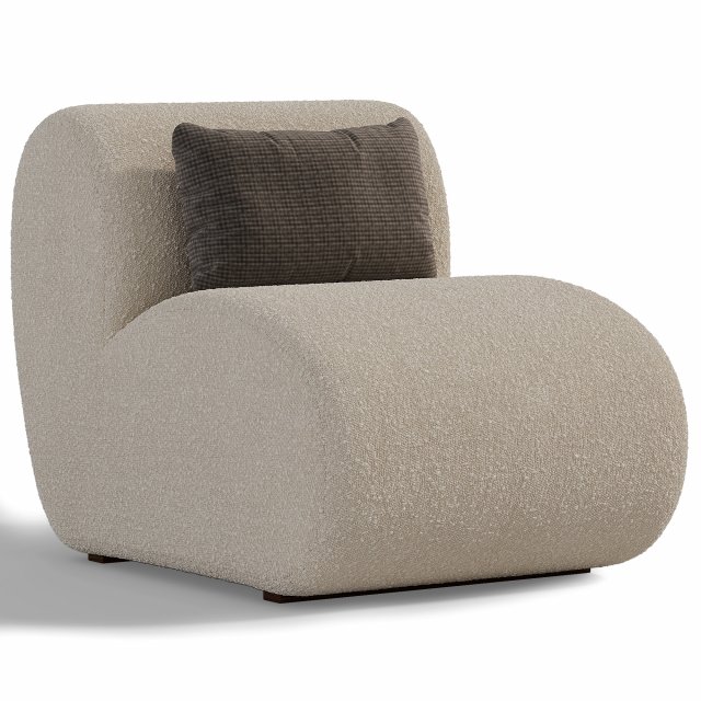 Marshmallow Chair 3D Model .c4d .max .obj .3ds .fbx .stl .blend 