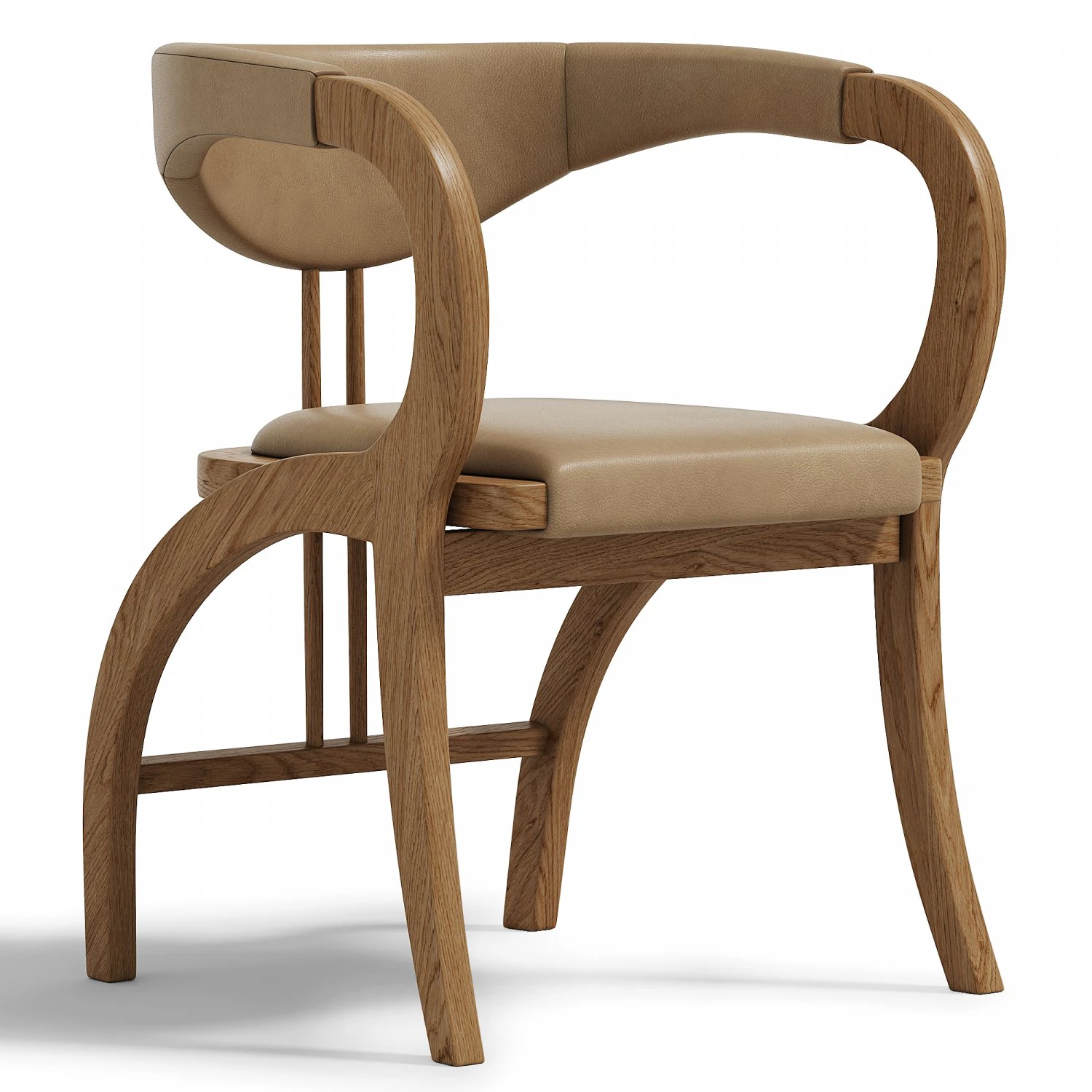 Mid century Modern Style Dining Chair 3D Model .c4d .max .obj .3ds .fbx .stl .blend