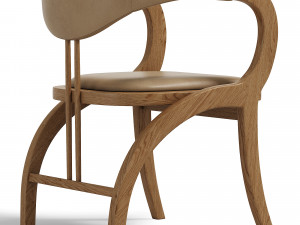 Mid century Modern Style Dining Chair 3D Modell