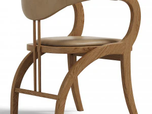 Mid century Modern Style Dining Chair 3D Model