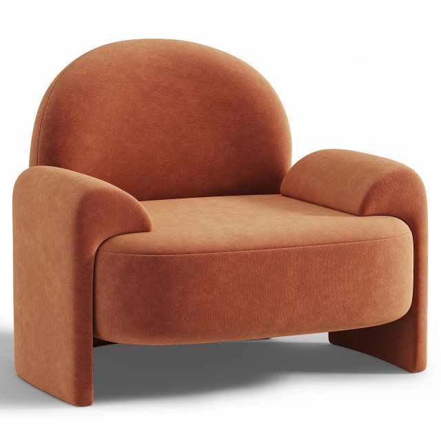 Ama Armchair by Paolo Castelli 3D Model .c4d .max .obj .3ds .fbx .stl .blend 