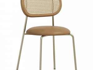 Rattan Dining Chair Stainless Steel 3Dモデル