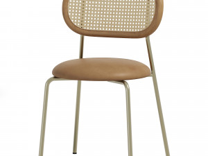 Rattan Dining Chair Stainless Steel 3D Modell