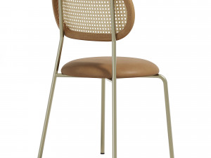 Rattan Dining Chair Stainless Steel 3D Modell