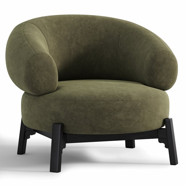 Romola Chair 3D Model .c4d .max .obj .3ds .fbx .stl .blend 