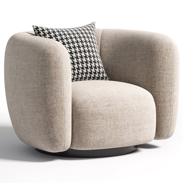 SWIVEL CHAIR ROXY Model 3D .c4d .max .obj .3ds .fbx .stl .blend