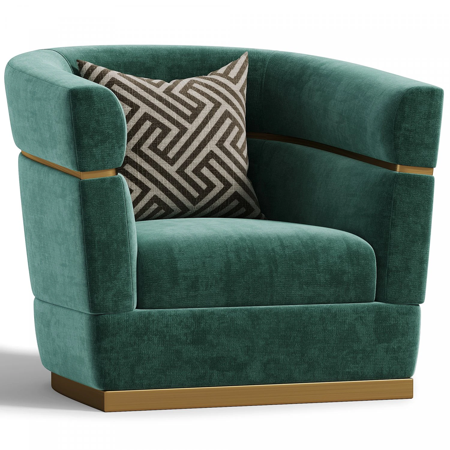 Temptation High Performance Luxury Velvet Armchair MINT GREEN 3D Model .c4d .max .obj .3ds .fbx .stl .blend 