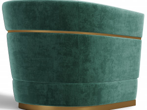 Temptation High Performance Luxury Velvet Armchair MINT GREEN 3D Модель