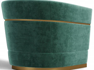 Temptation High Performance Luxury Velvet Armchair MINT GREEN 3D Model