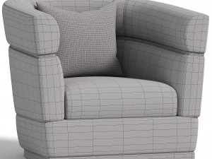 Temptation High Performance Luxury Velvet Armchair MINT GREEN 3D Model