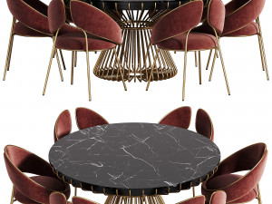 Tesla dining table by alma de luce 3Dモデル