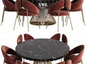 St&oacute;ł do jadalni Tesla firmy Alma de Luce Model 3D