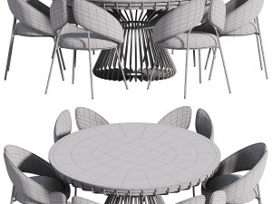 Tesla dining table by alma de luce 3D-Modell