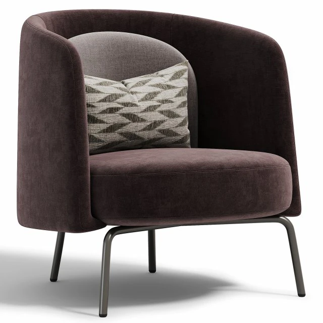 Armchair Ditre Italia Lucia 3D Model .c4d .max .obj .3ds .fbx .stl .blend 