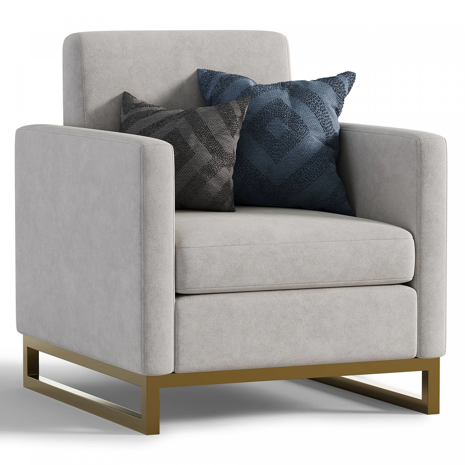 Armchair Michigan 3D Model .c4d .max .obj .3ds .fbx .stl .blend 