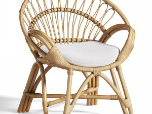 Round Rattan Loop Armchair 3D Model