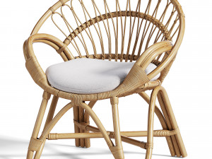 Round Rattan Loop Armchair 3D Model