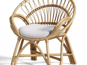 Round Rattan Loop Armchair 3D Model