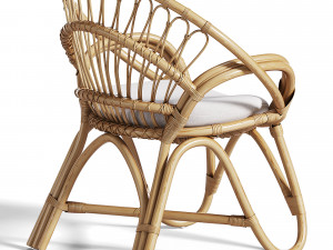 Round Rattan Loop Armchair 3D Model