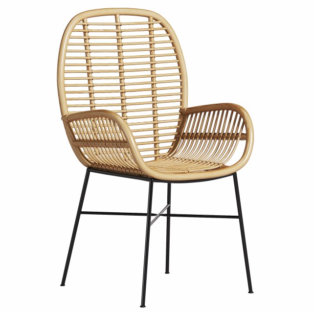 Lily Rattan Armchair Modello 3D .c4d .max .obj .3ds .fbx .stl .blend 