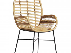 Lily Rattan Armchair 3D Model
