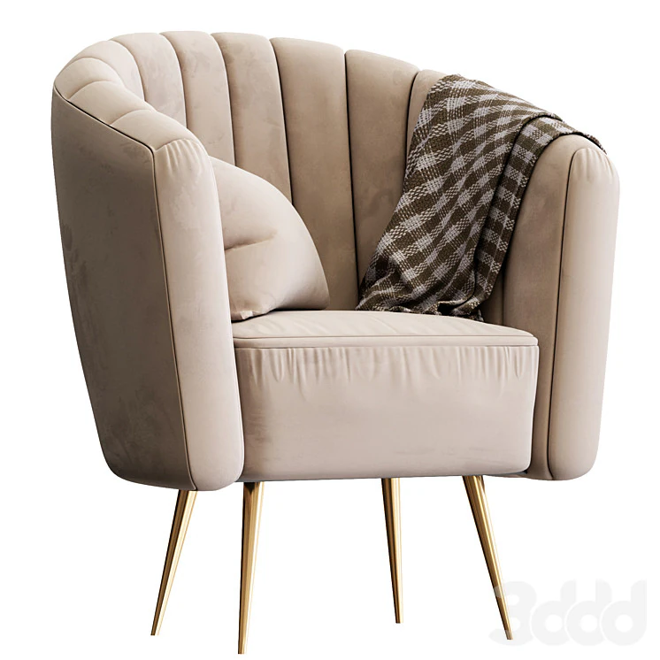 Hurwitz Barrel Chair 3D Model .c4d .max .obj .3ds .fbx .stl .blend