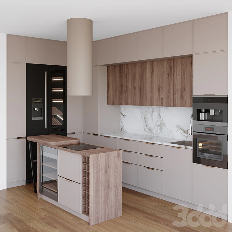 Kitchenmodern 3D Model .c4d .max .obj .3ds .fbx .stl .blend 