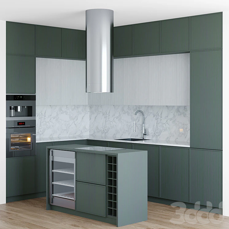 Kitchen11 3D Model .c4d .max .obj .3ds .fbx .stl .blend 