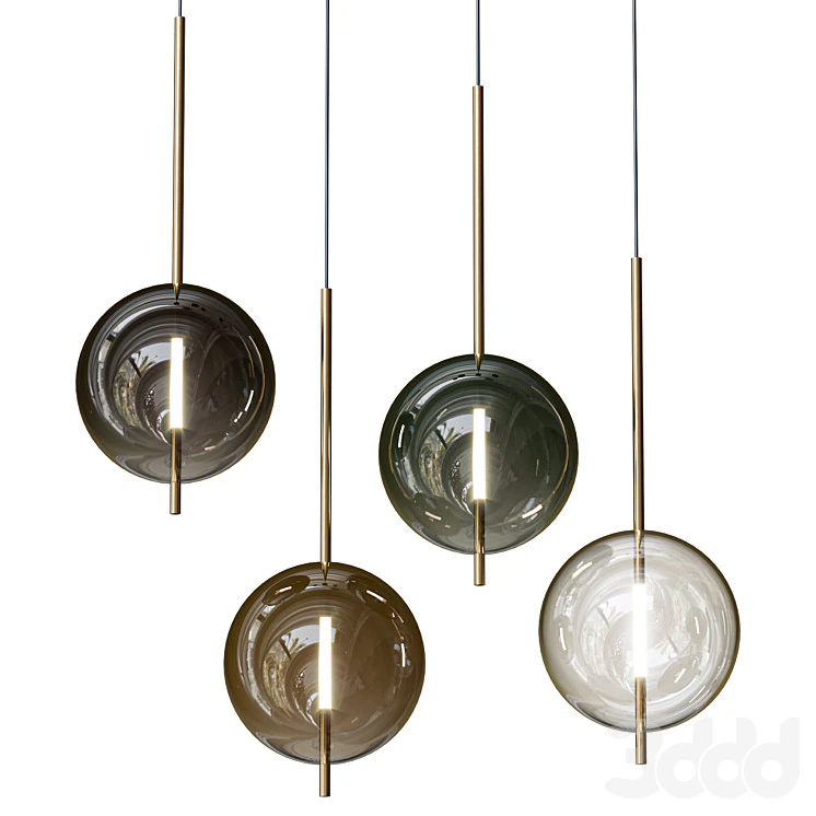 KandinskyPendantLamp 3D Model .c4d .max .obj .3ds .fbx .stl .blend 